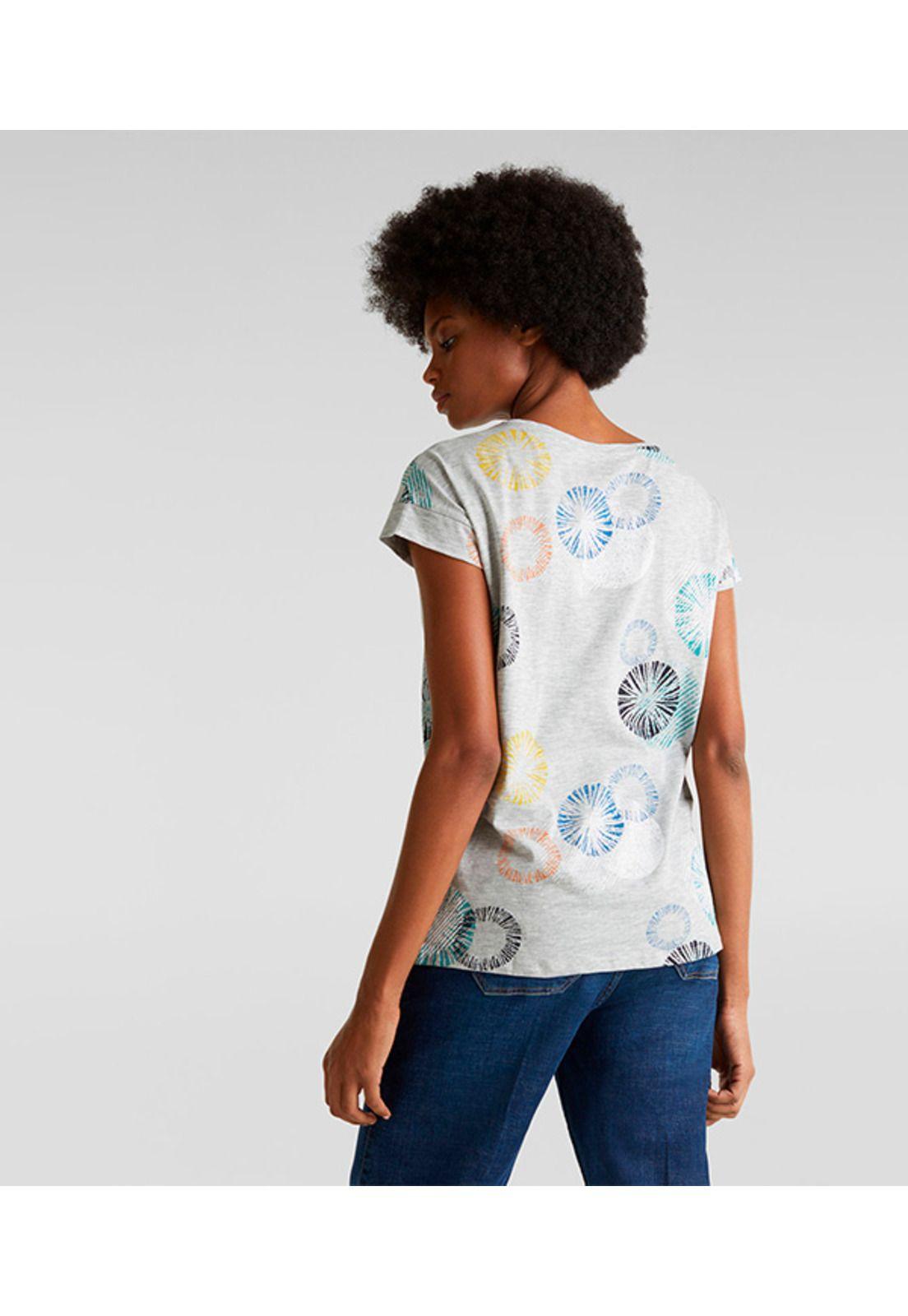 Polera jaspeada estampada-1