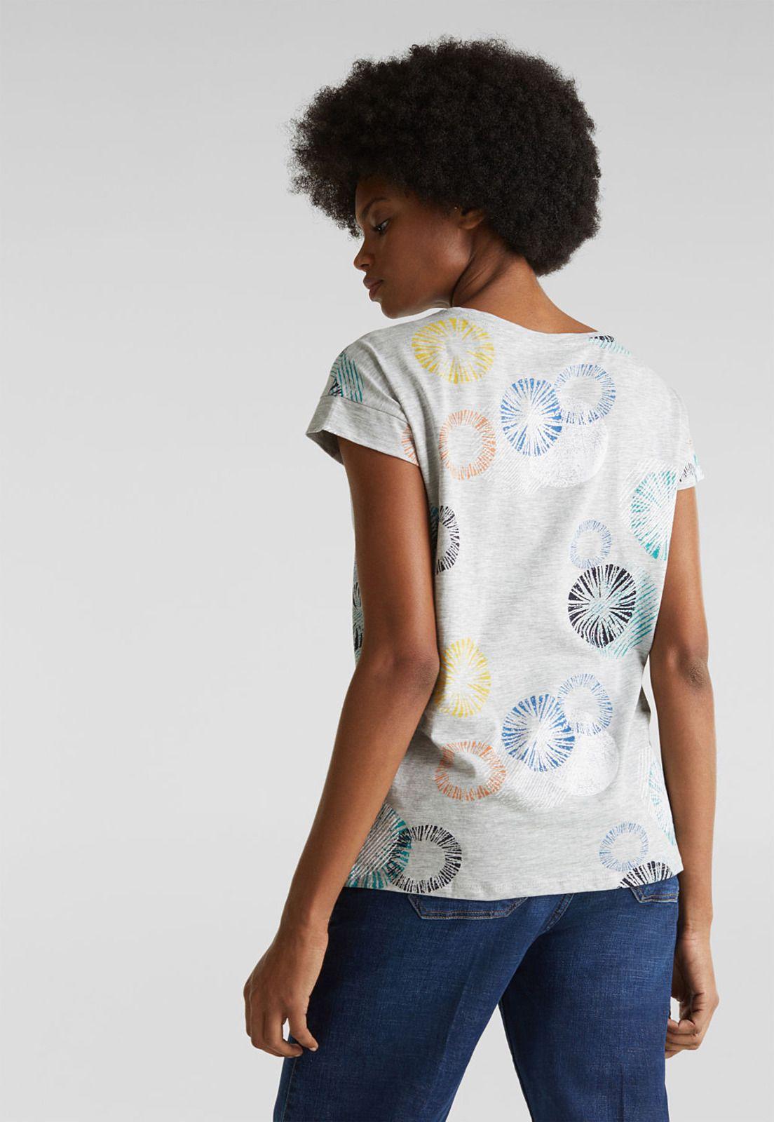 Polera jaspeada estampada-5