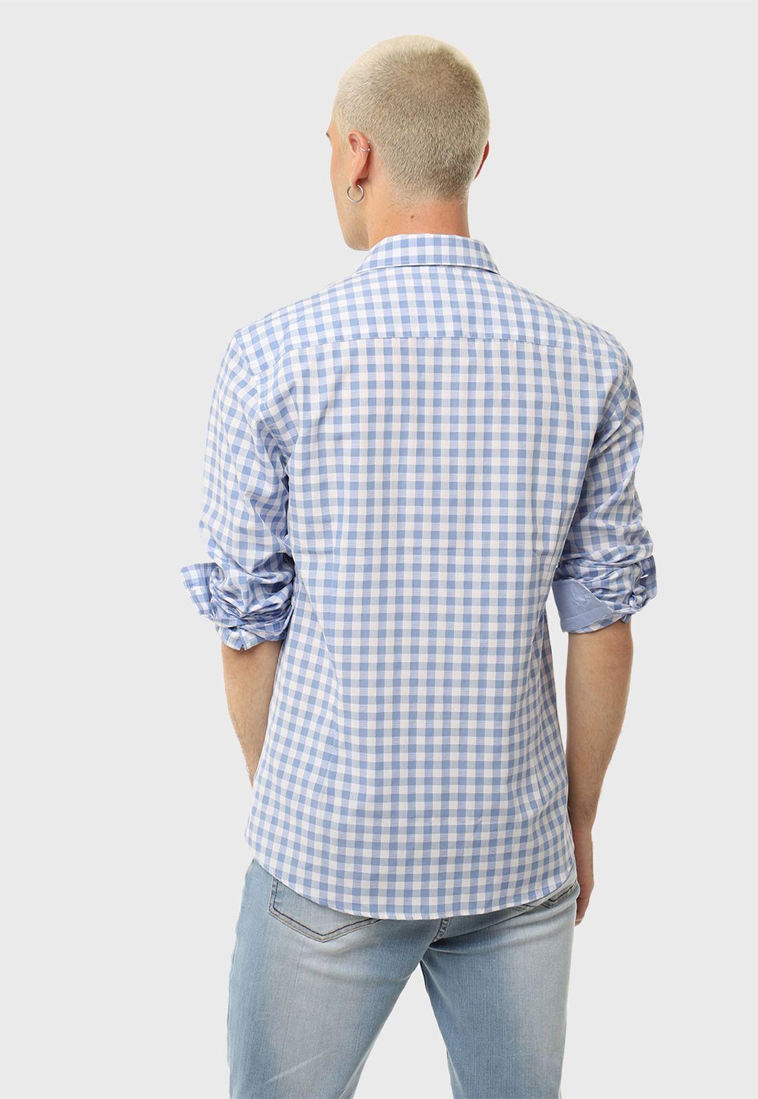 Camisa Casual Cuadros Soviet SVCM167AZ-1