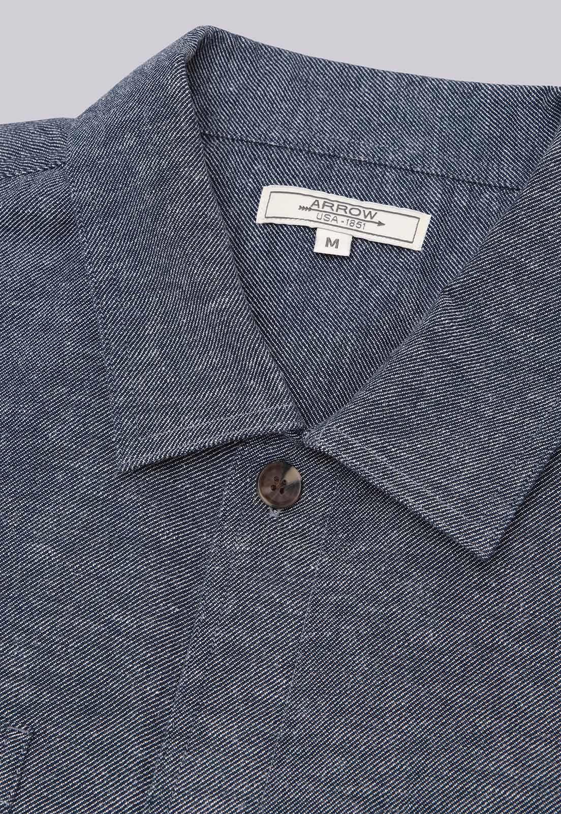 Sobrecamisa De Algodón y Lino Arrow-4