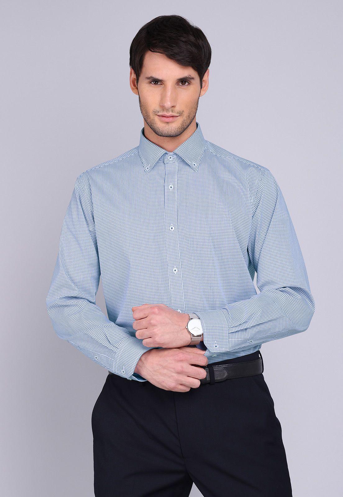 Camisa Formal Cuadros Spandex Arrow-0