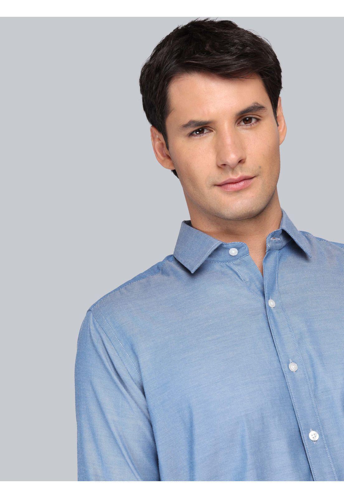 Camisa Fantasía Regular Fit Azul Arrow CM33064AZ-2