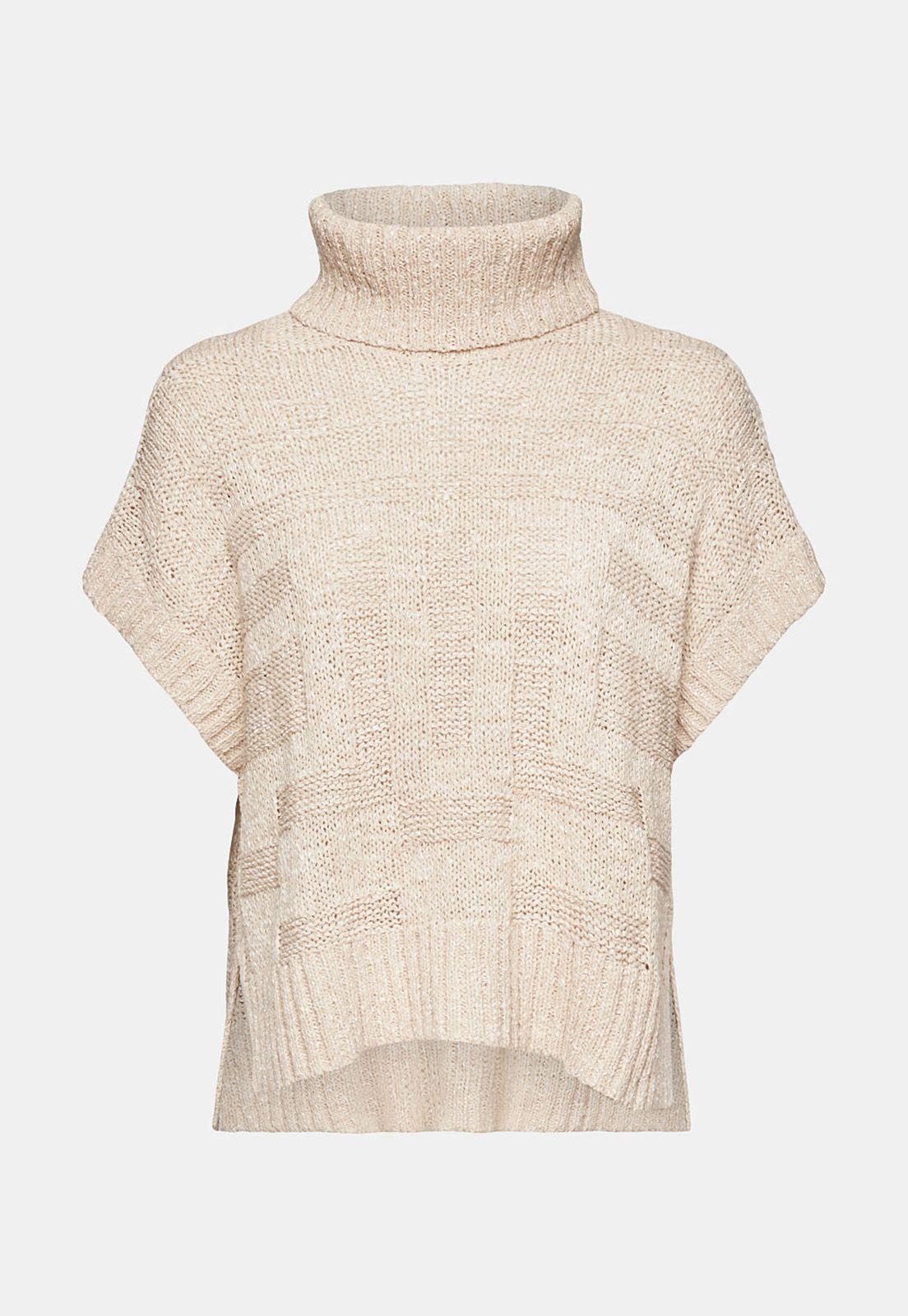 Sweater Sin Mangas Punto Grueso Mujer Esprit-3