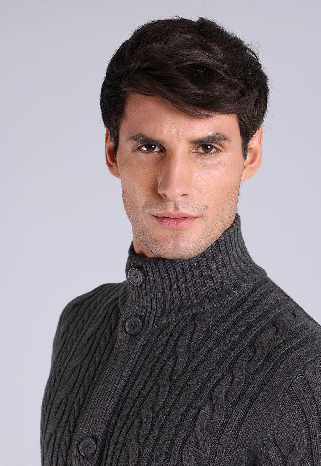 Sweater De Cuello Alto Hombre Esprit 093EE2I309-2