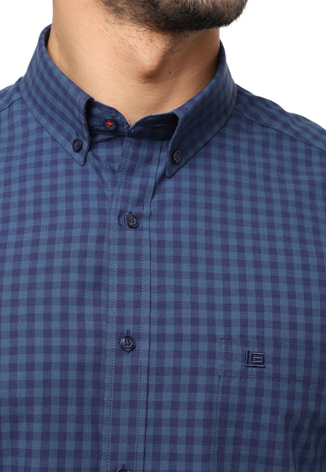 Camisa Casual Azul Marino-2