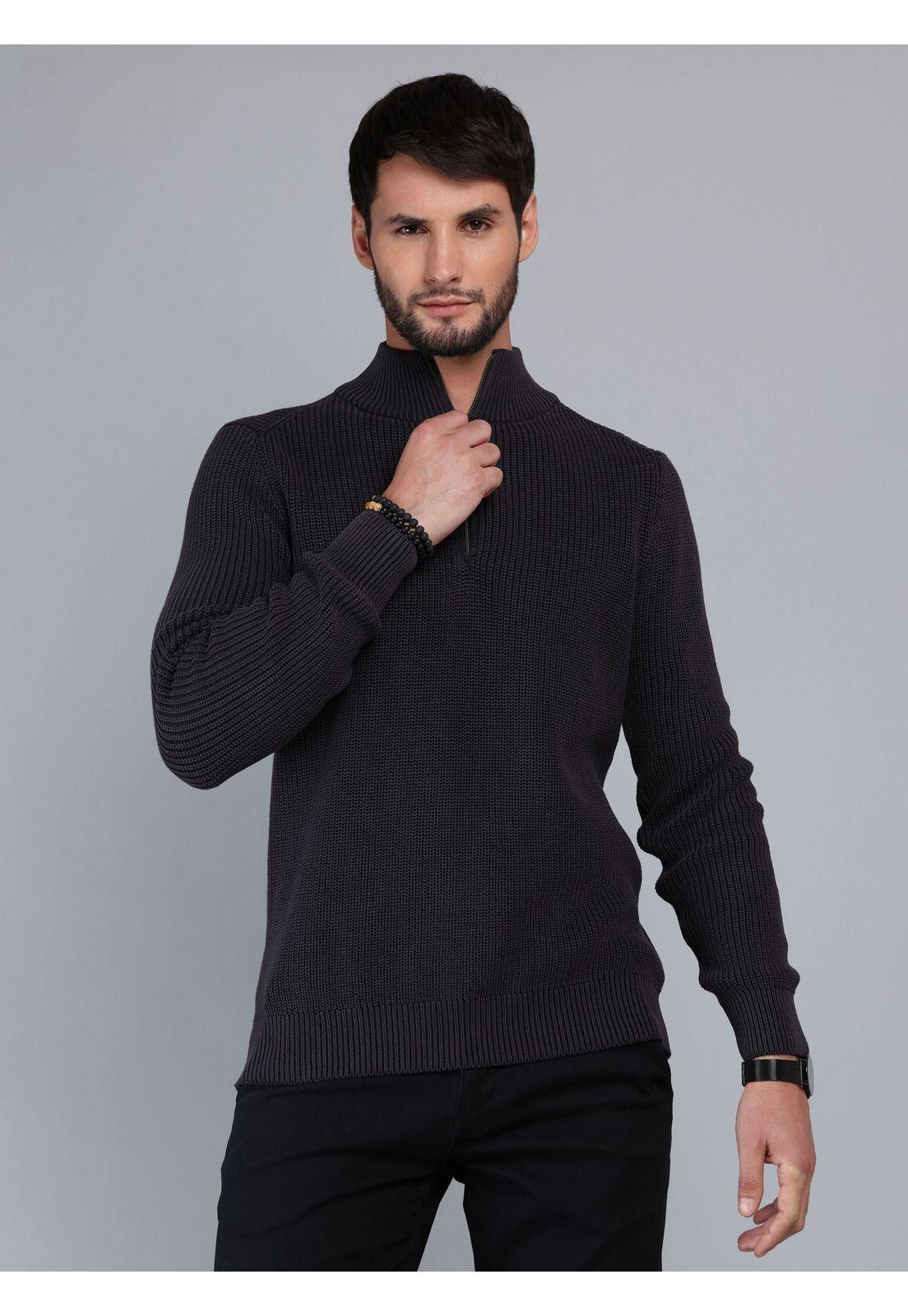 Sweater Stone Wash Regular Fit Negro Arrow SW33076NE-0