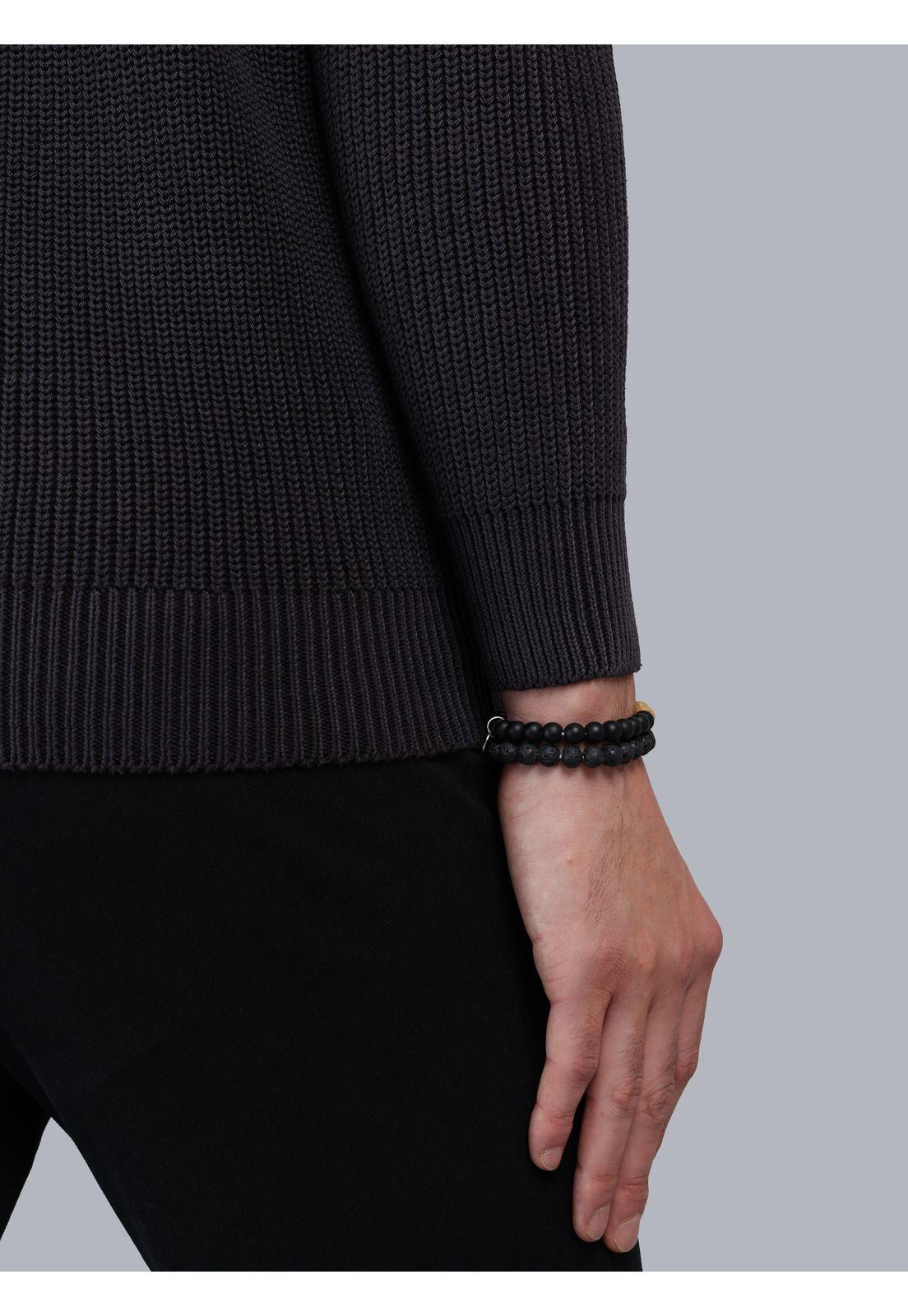 Sweater Stone Wash Regular Fit Negro Arrow SW33076NE-4