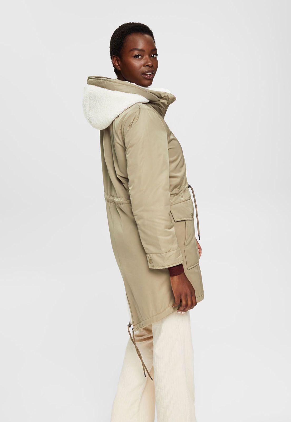 Abrigo Impermeable Con Capucha Mujer Esprit-1