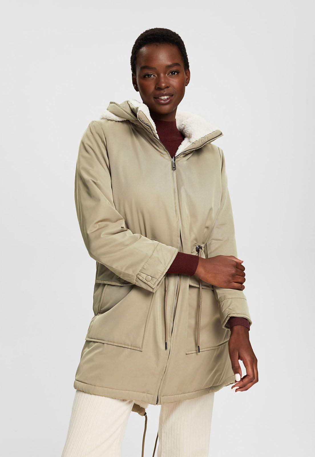 Abrigo Impermeable Con Capucha Mujer Esprit-0