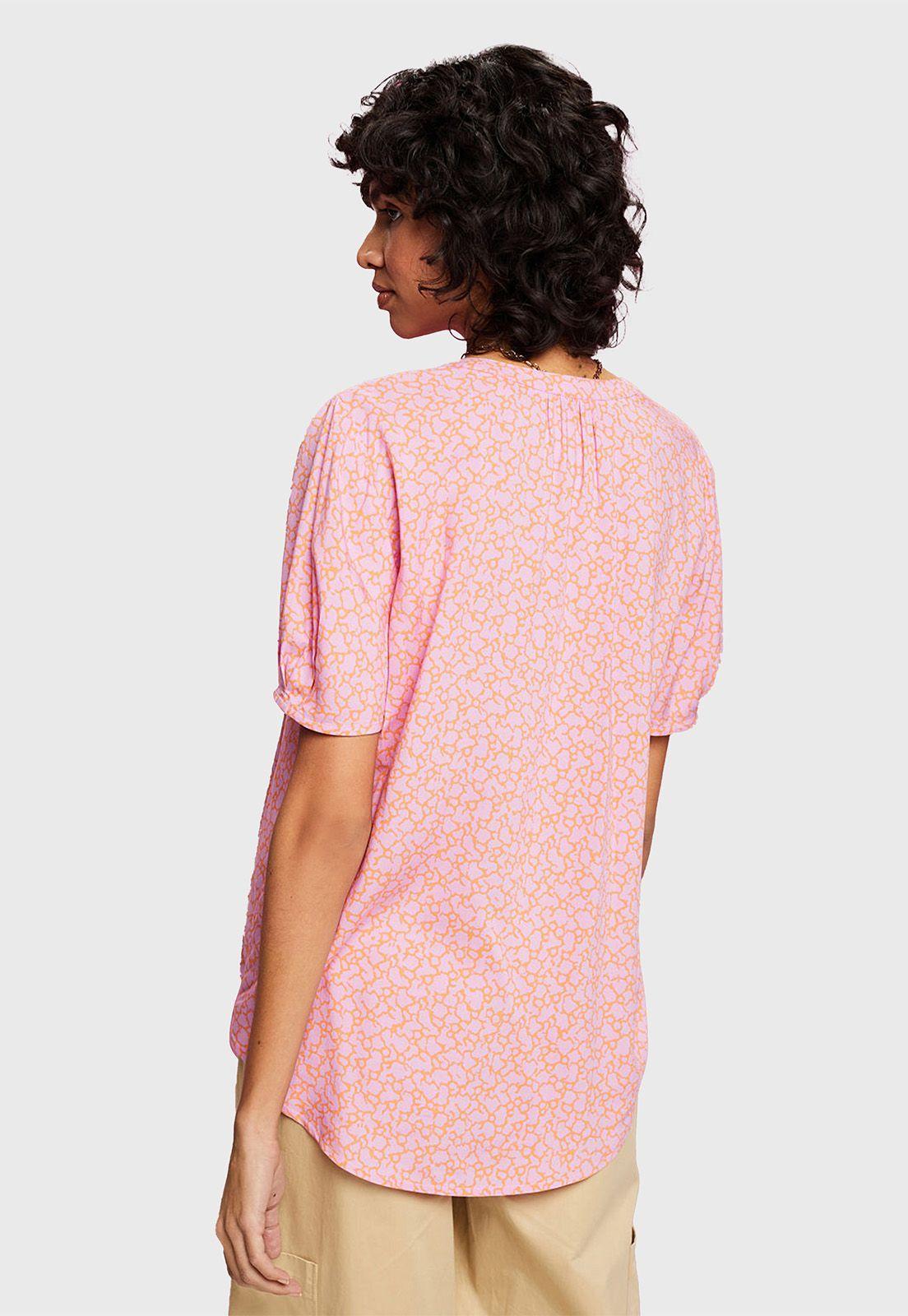 Blusa Estampado Floral Y Cuello V Mujer Esprit-1