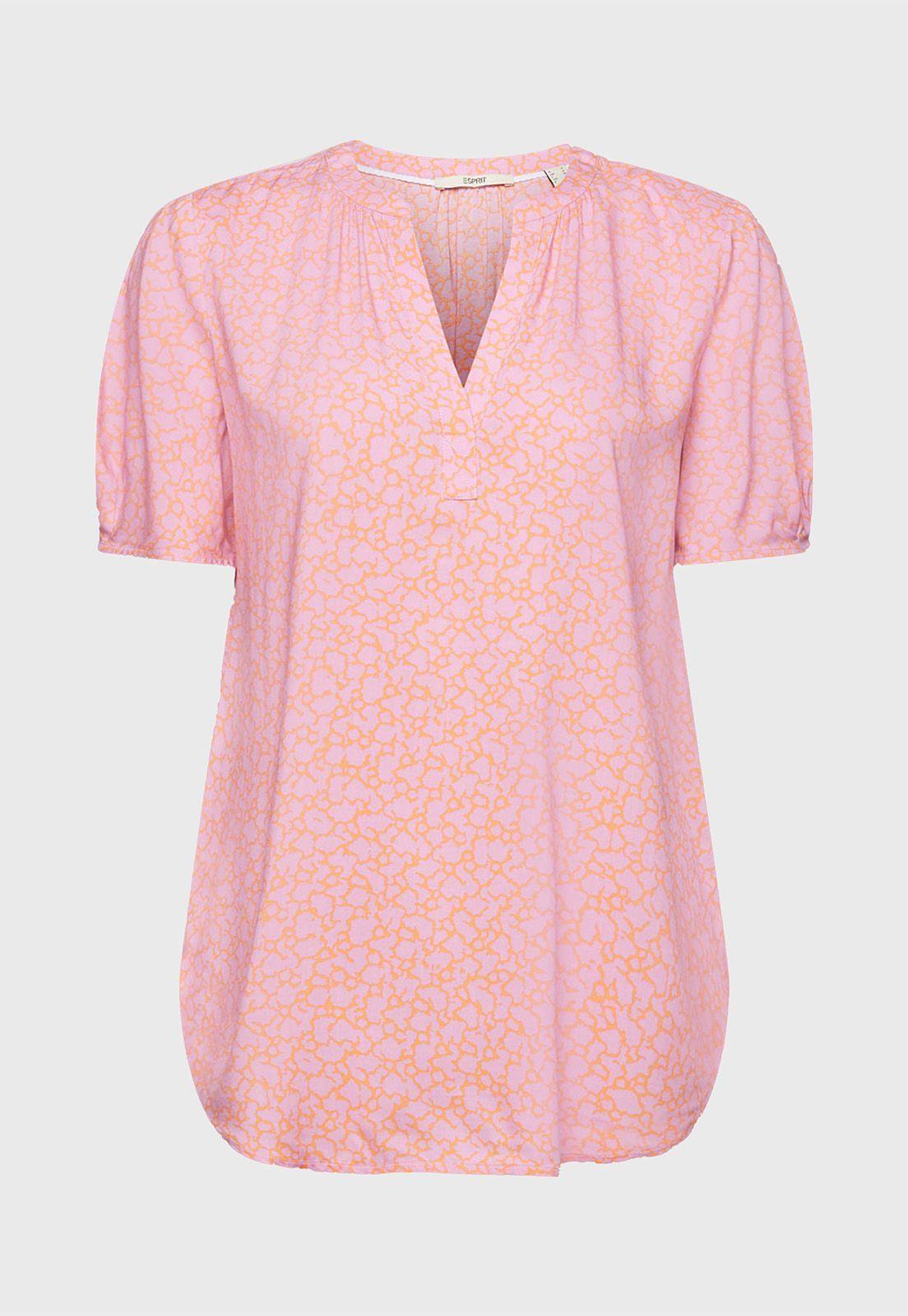 Blusa Estampado Floral Y Cuello V Mujer Esprit-3