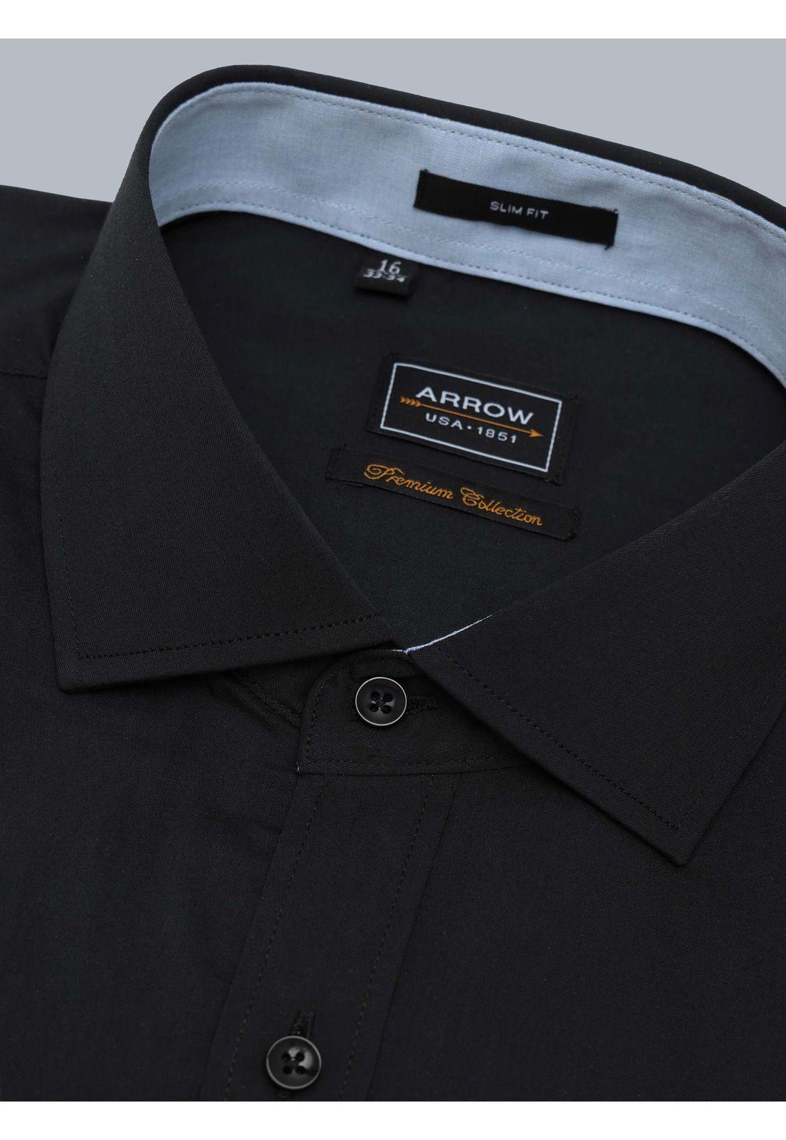 Camisa Formal Spandex Slim Fit Negro Arrow ARM0509NE-1