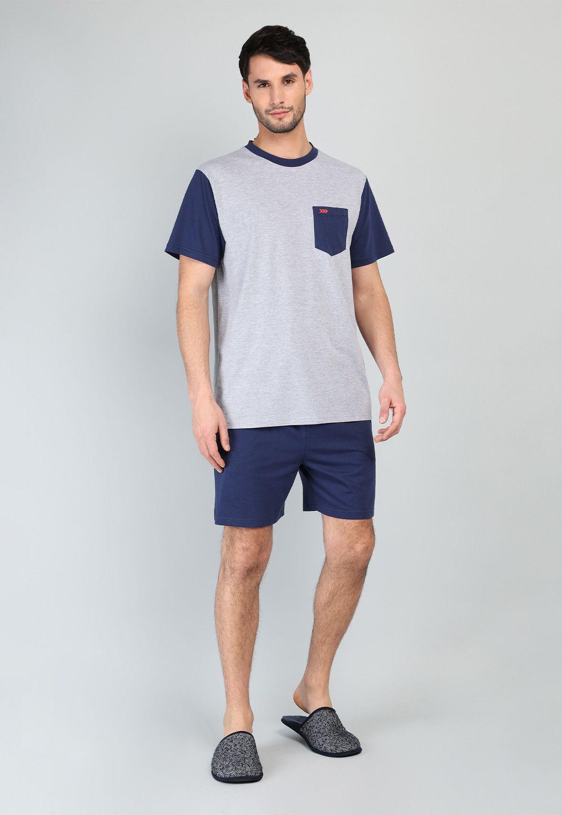 Pijama Corto Cuello Redondo Arrow P1V3207GR-3