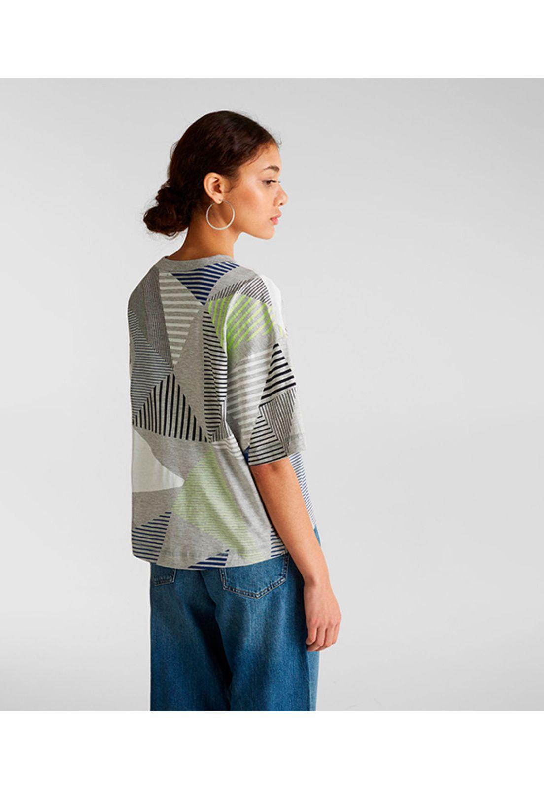 Polera estampado geométrico-1