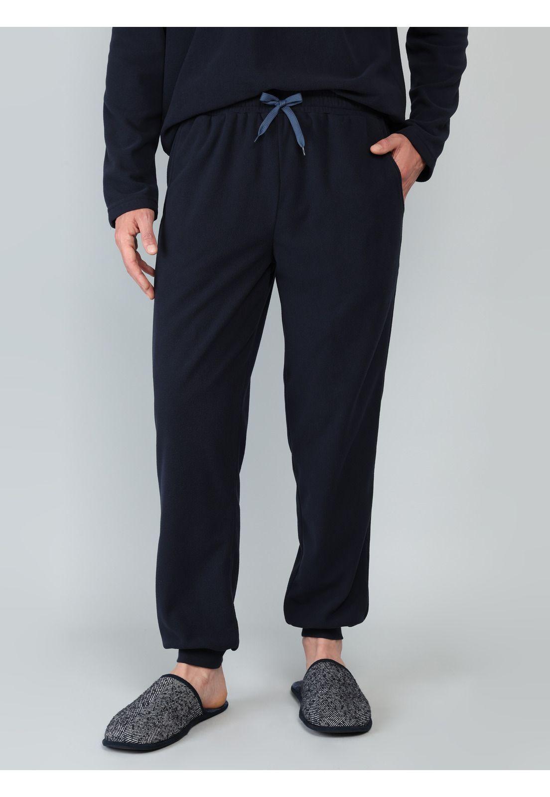 Pijama Largo Polar Regular Fit Azul Arrow P1I3308AZ-4