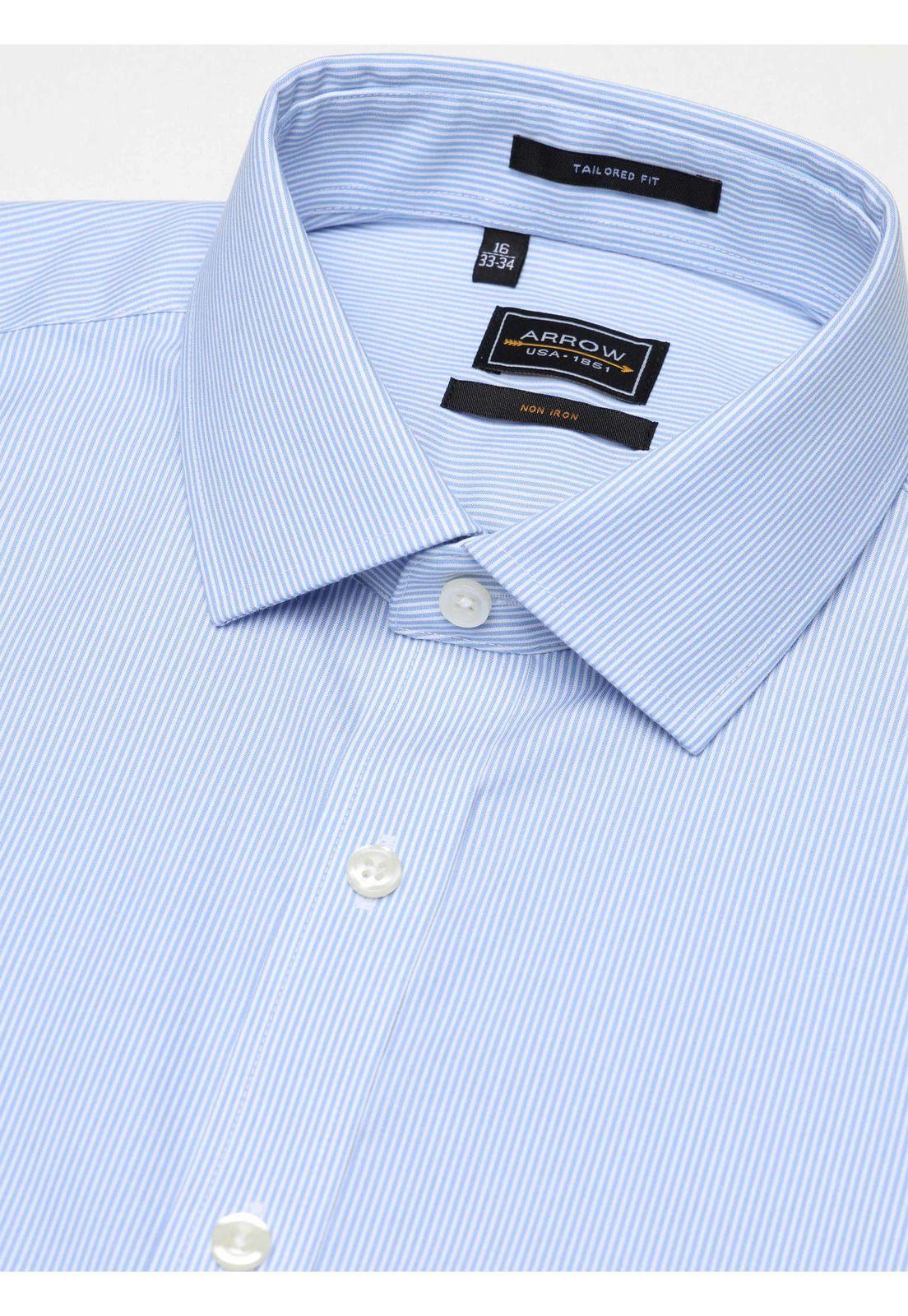 Camisa Formal Rayas Non Iron Tailored Fit Celeste Arrow ARM0490CE-3