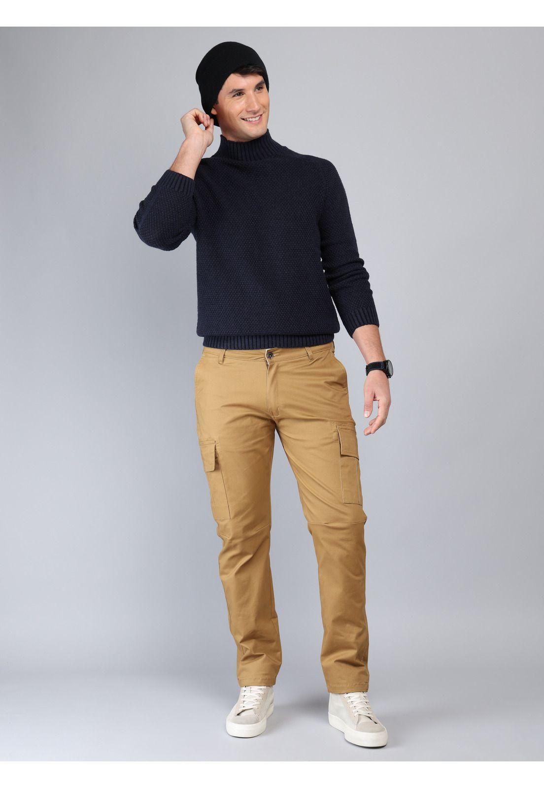 Pantalón Cargo Spandex Regular Fit Camel Soviet SCIB101TA-3