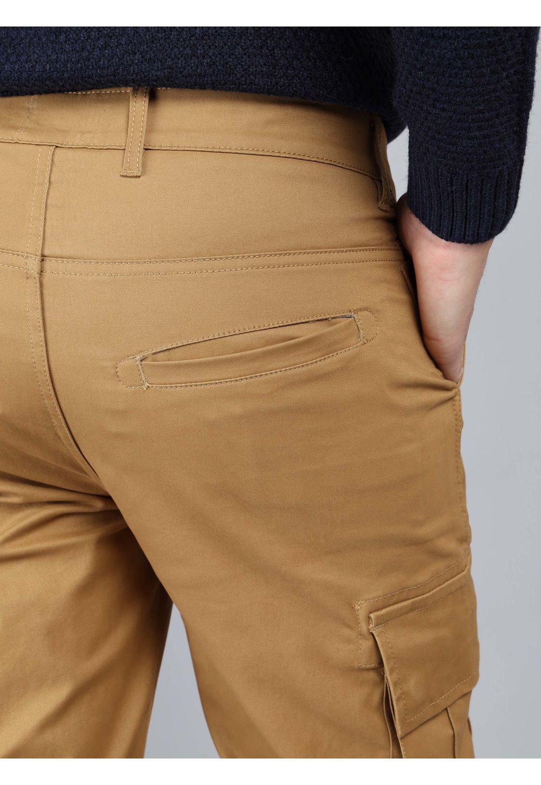 Pantalón Cargo Spandex Regular Fit Camel Soviet SCIB101TA-4