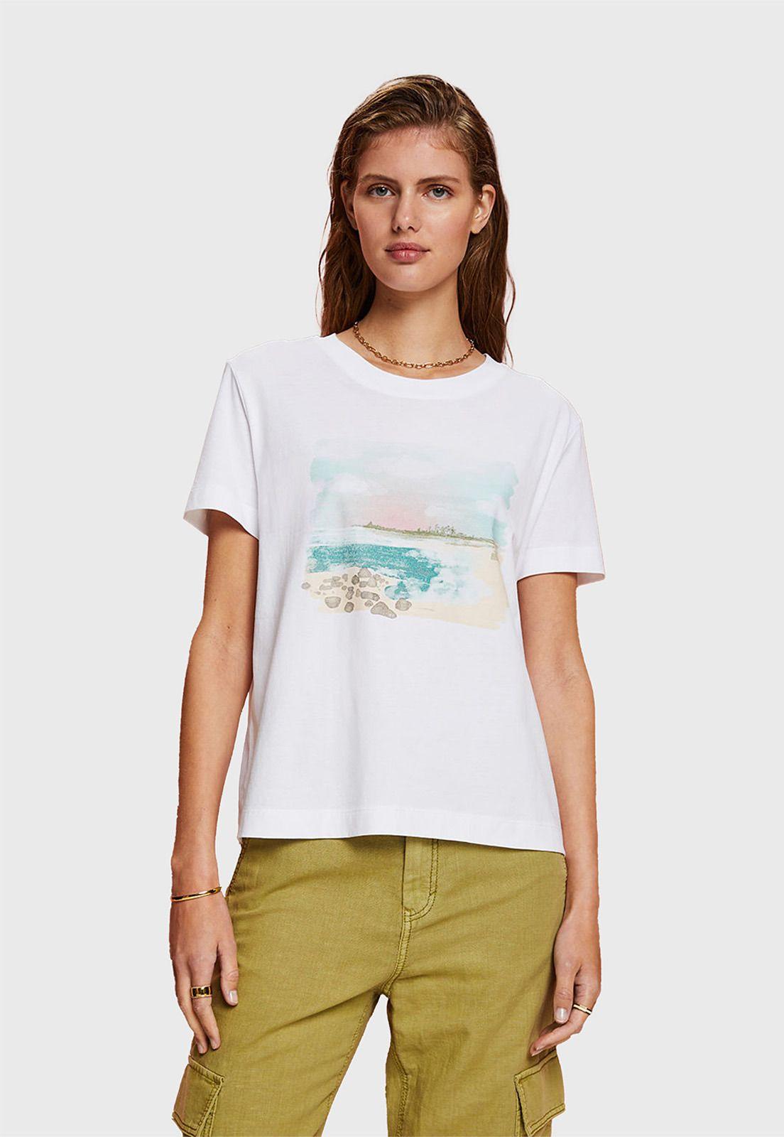 Polera Manga Corta Mujer Esprit Naranja-0