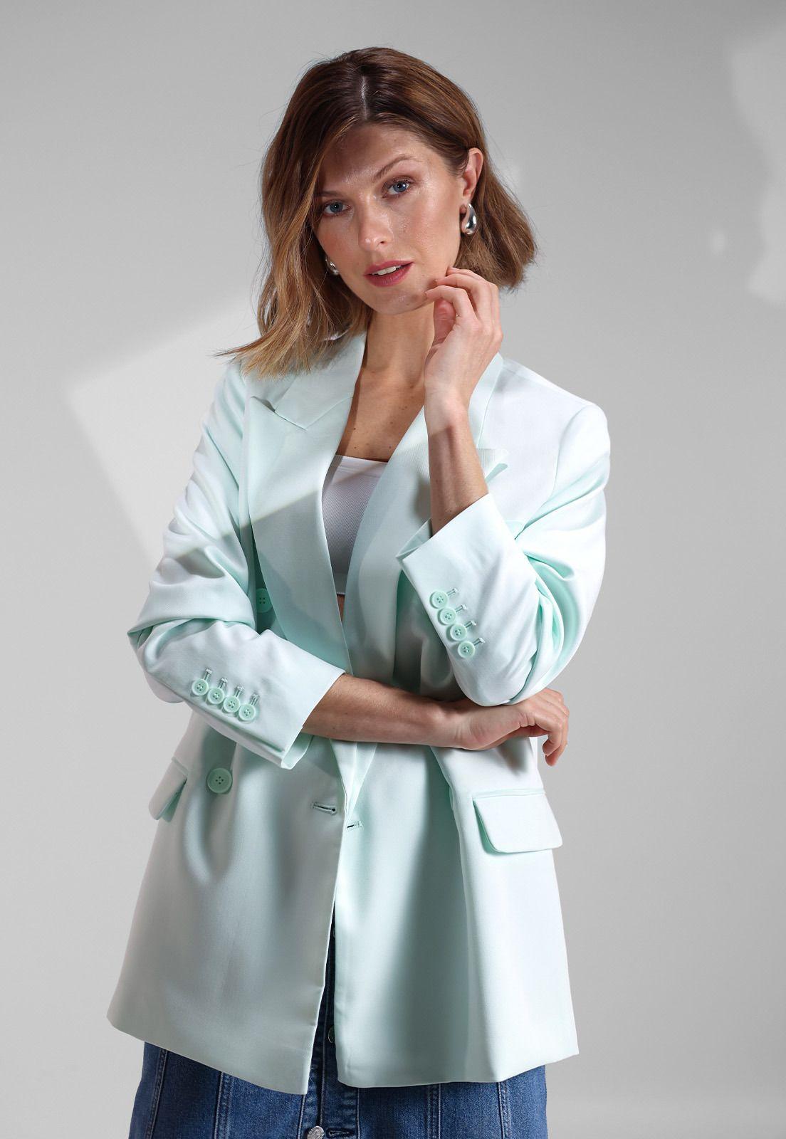 Blazer De Doble Botonadura Mujer Esprit 024EE1G307-0