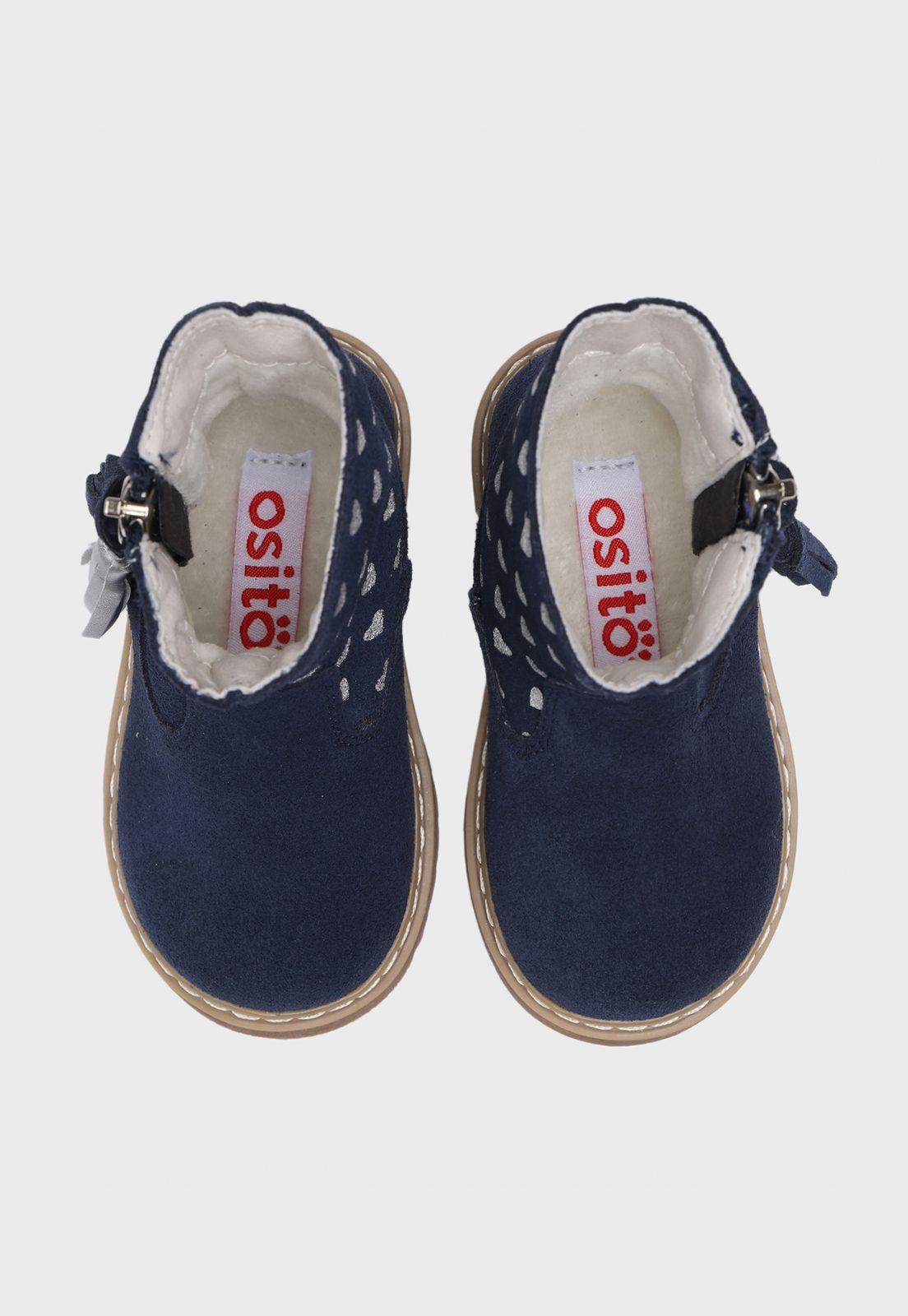 Bota Con Capellada De Cuero Niña Osito-5