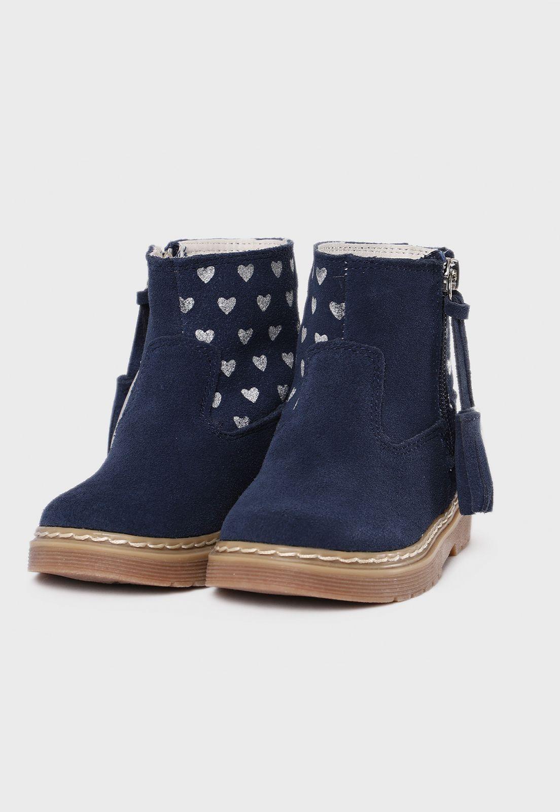Bota Con Capellada De Cuero Niña Osito-2