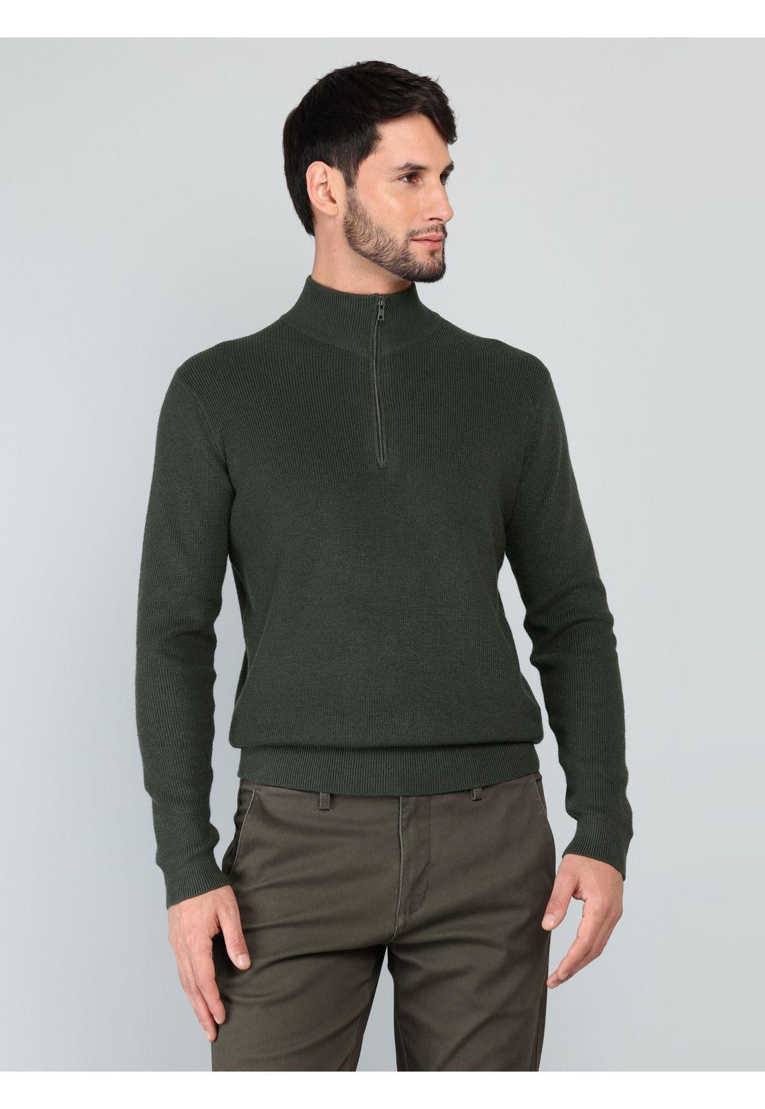 Sweater Cuello Alto Regular Fit Verde Arrow SW3350RVE-0