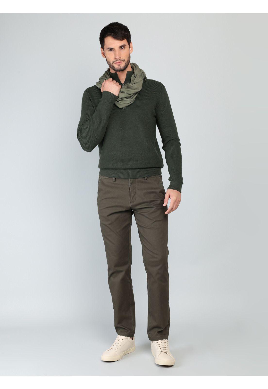Sweater Cuello Alto Regular Fit Verde Arrow SW3350RVE-3
