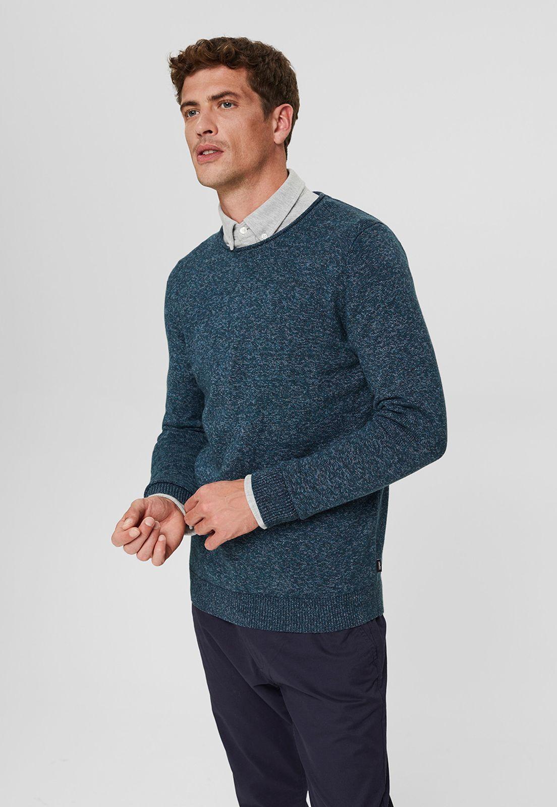 Sweater Jaspeado Esprit Azul oscuro-0