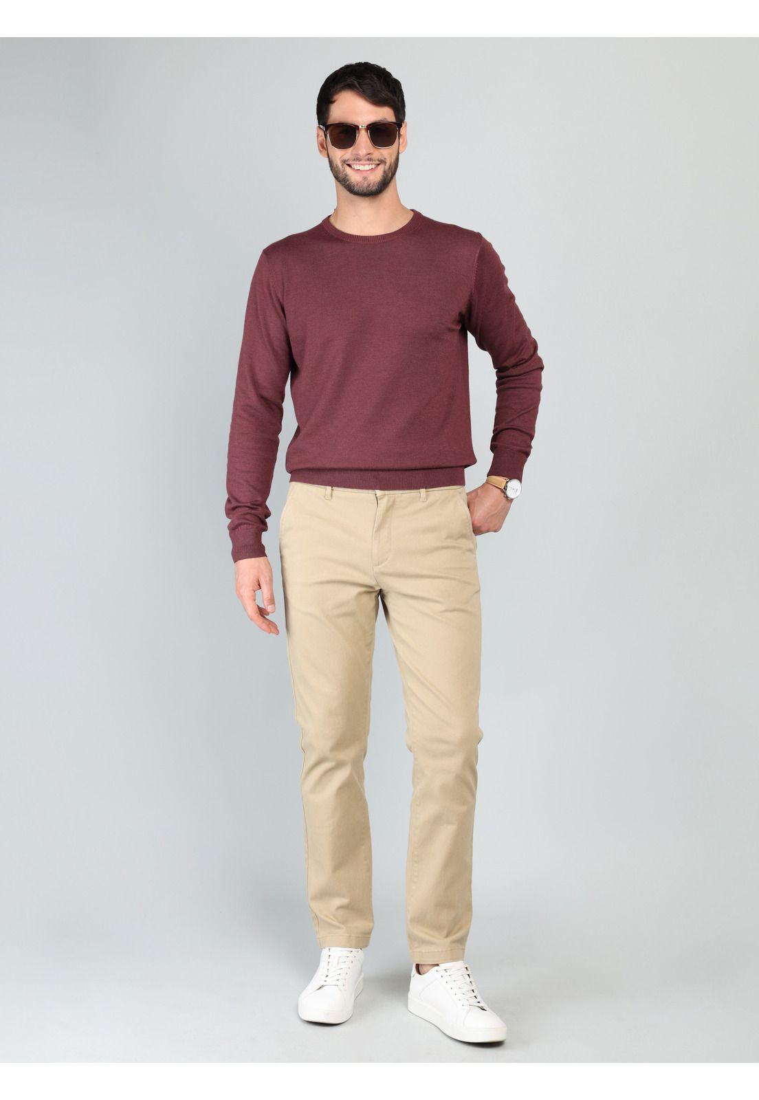 Pantalón Chino Spandex Regular Fit Beige Arrow PA33030BE-3