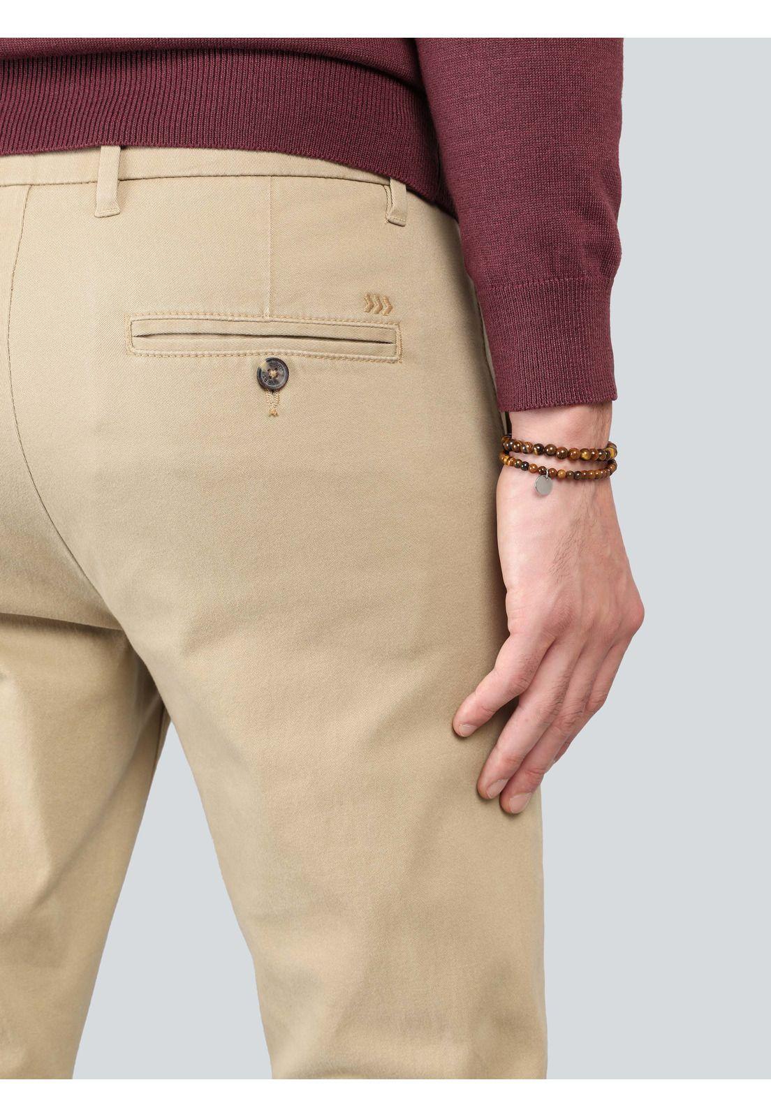 Pantalón Chino Spandex Regular Fit Beige Arrow PA33030BE-4