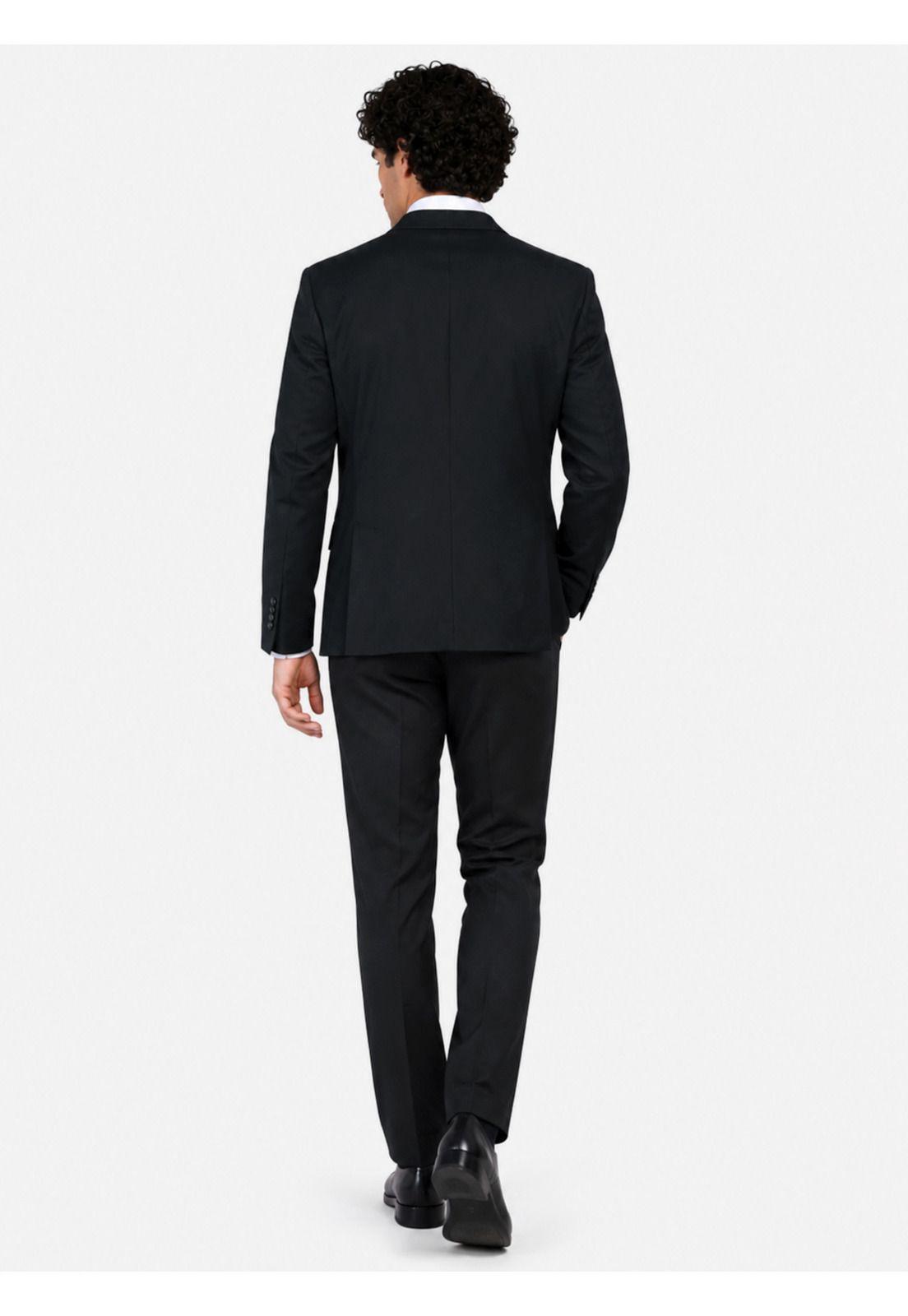 Traje Lana Texturado Tailored Fit Negro Arrow AM3403NE-1