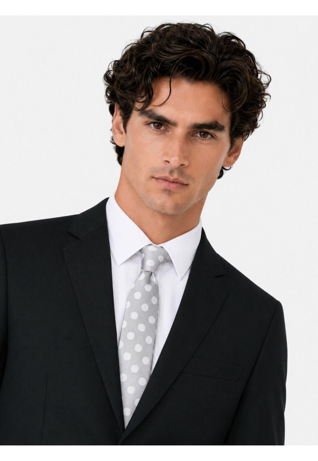 Traje Lana Texturado Tailored Fit Negro Arrow AM3403NE-3