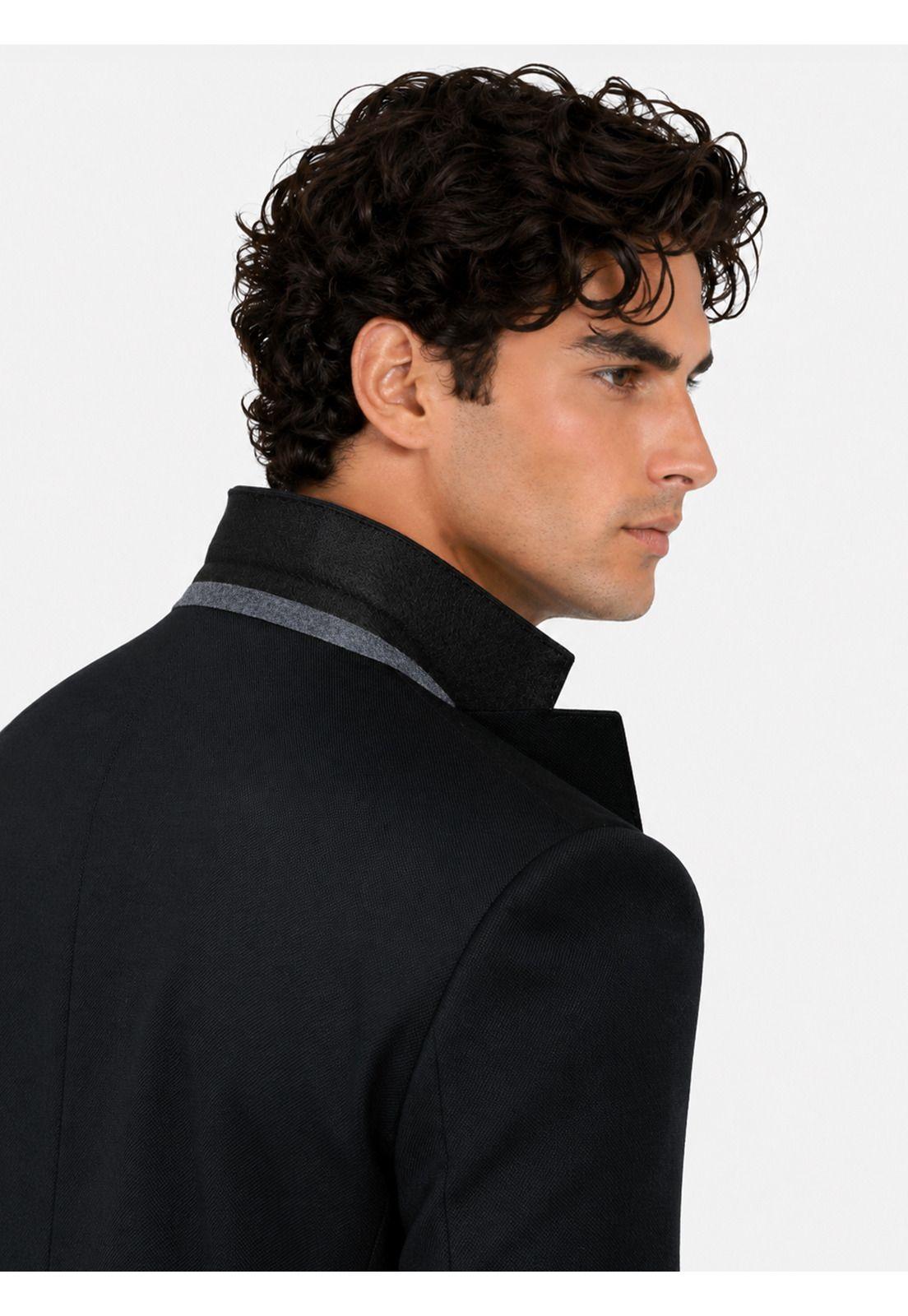 Traje Lana Texturado Tailored Fit Negro Arrow AM3403NE-4
