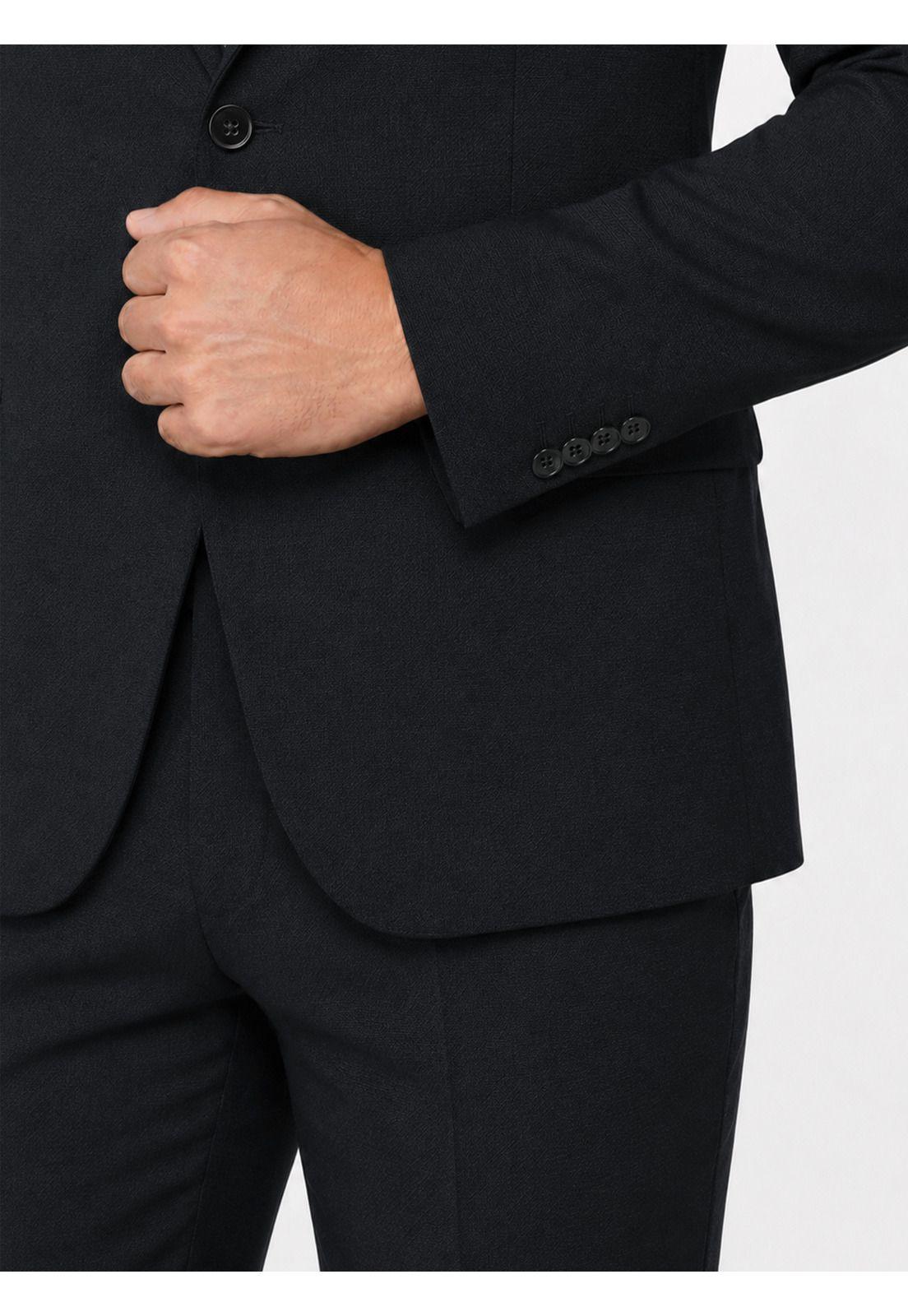 Traje Lana Texturado Tailored Fit Negro Arrow AM3403NE-5