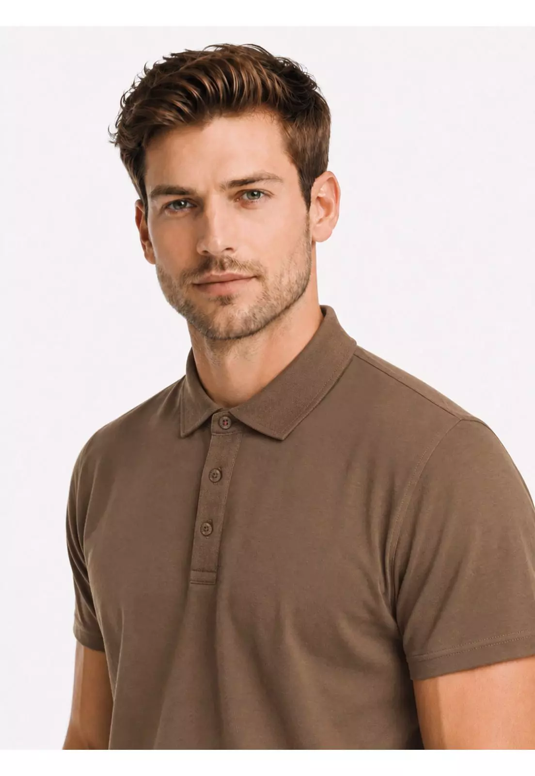 Polera Stone Wash Regular Fit Café Arrow PO34032CA-2
