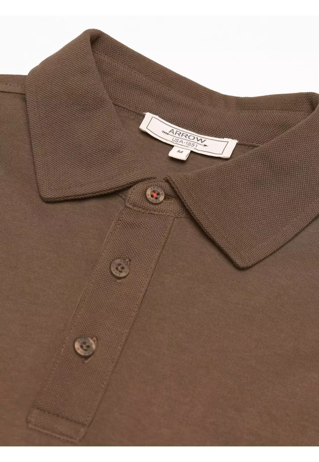 Polera Stone Wash Regular Fit Café Arrow PO34032CA-4