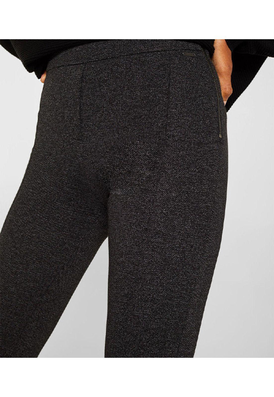 Treggings con efecto jaspeado en blanco y negro-1