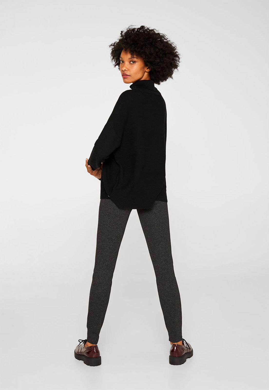 Treggings con efecto jaspeado en blanco y negro-9