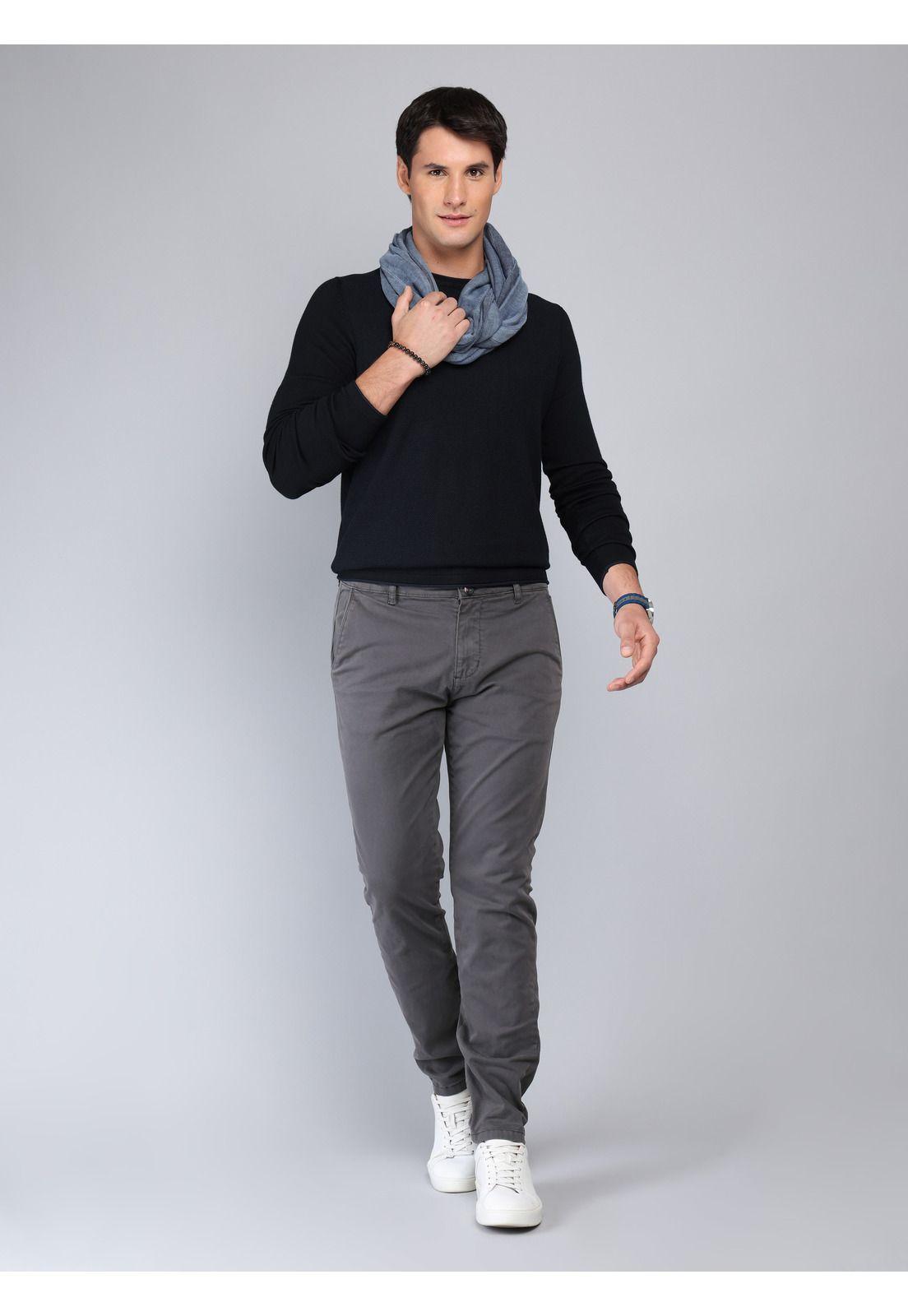 Pantalón Chino Spandex Regular Fit Gris Soviet SCIB085GR-3