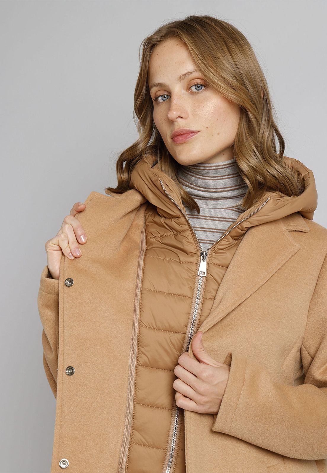 Abrigo de Paño con capucha desmontable Mujer Esprit C000867-2