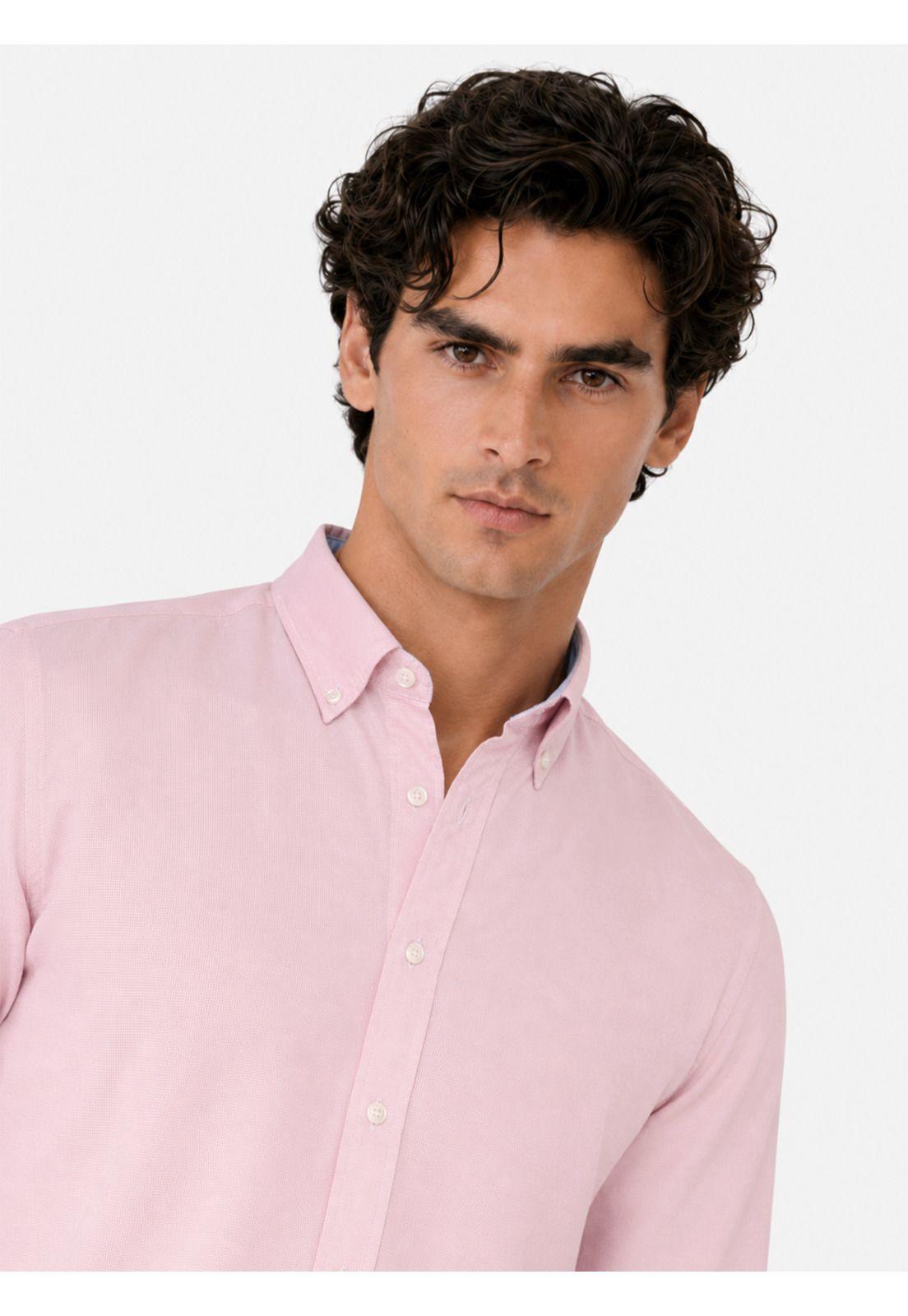 Camisa Fantasía Regular Fit Rosado Arrow CM34007RD-2