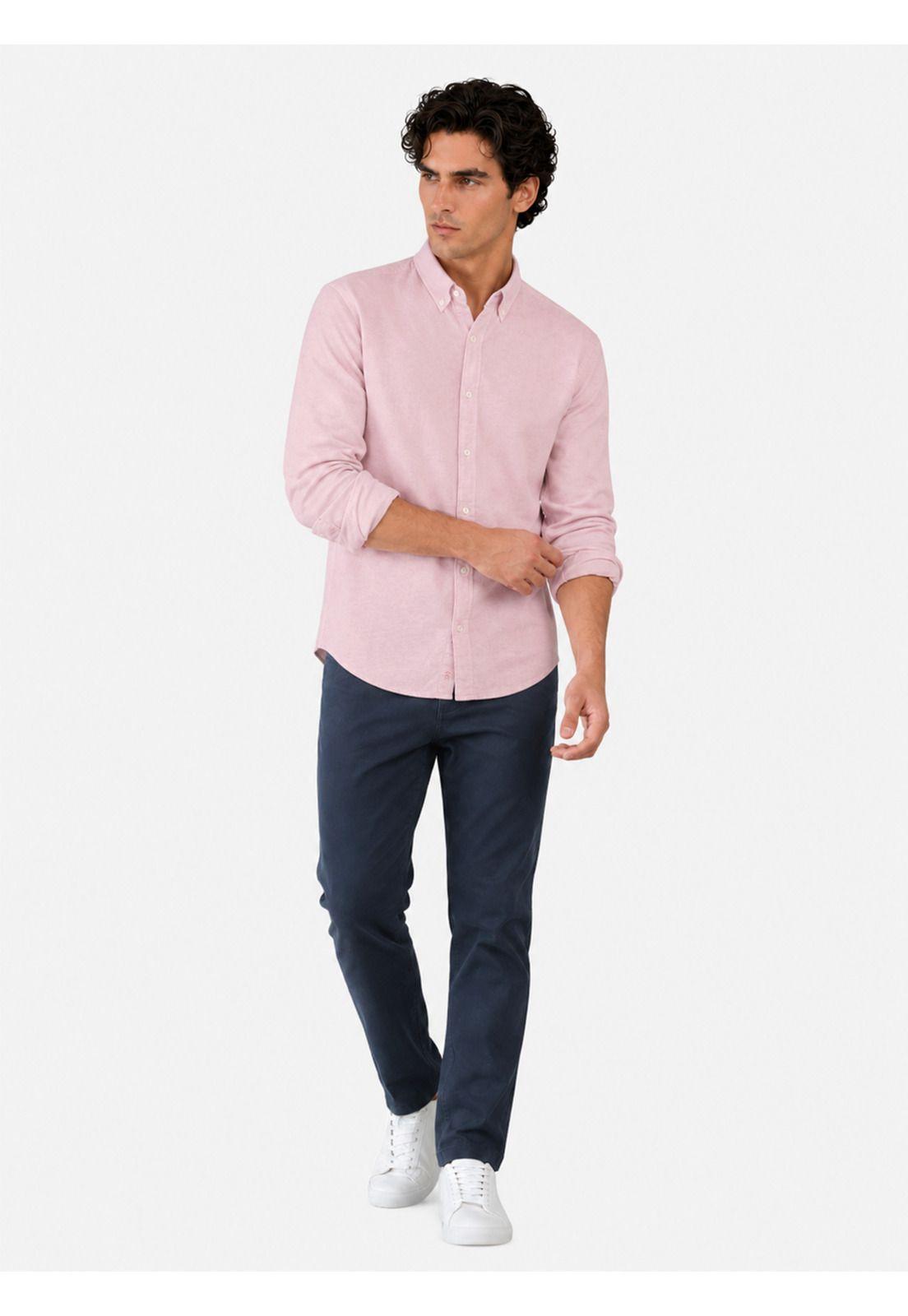 Camisa Fantasía Regular Fit Rosado Arrow CM34007RD-3