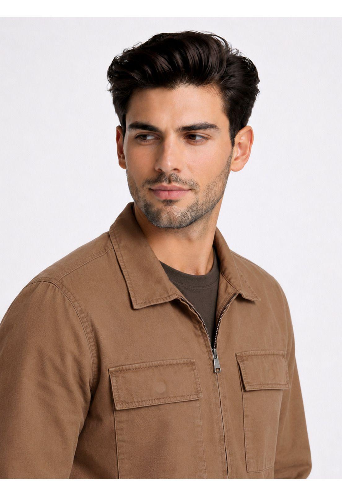 Chaqueta Stone Wash Regular Fit Taupe Piero Butti PBDVG30TA-2