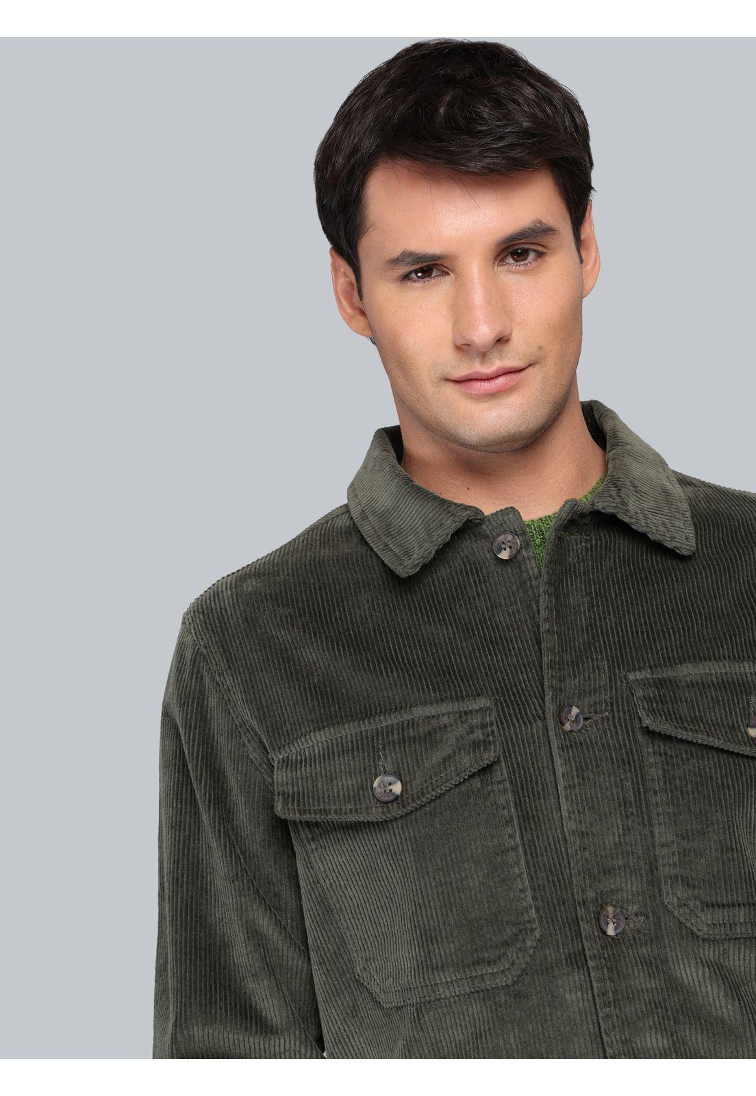 Chaqueta Cotelé Spandex Regular Fit Verde Arrow CA33040VE-2