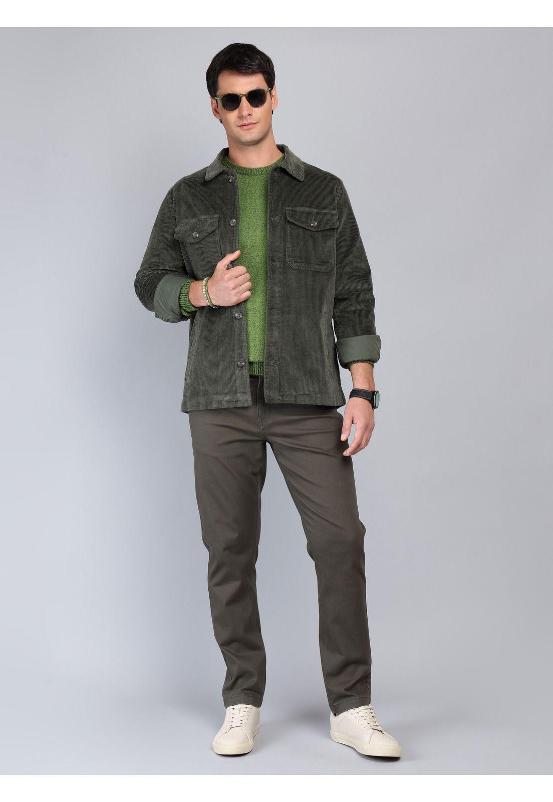 Chaqueta Cotelé Spandex Regular Fit Verde Arrow CA33040VE-3