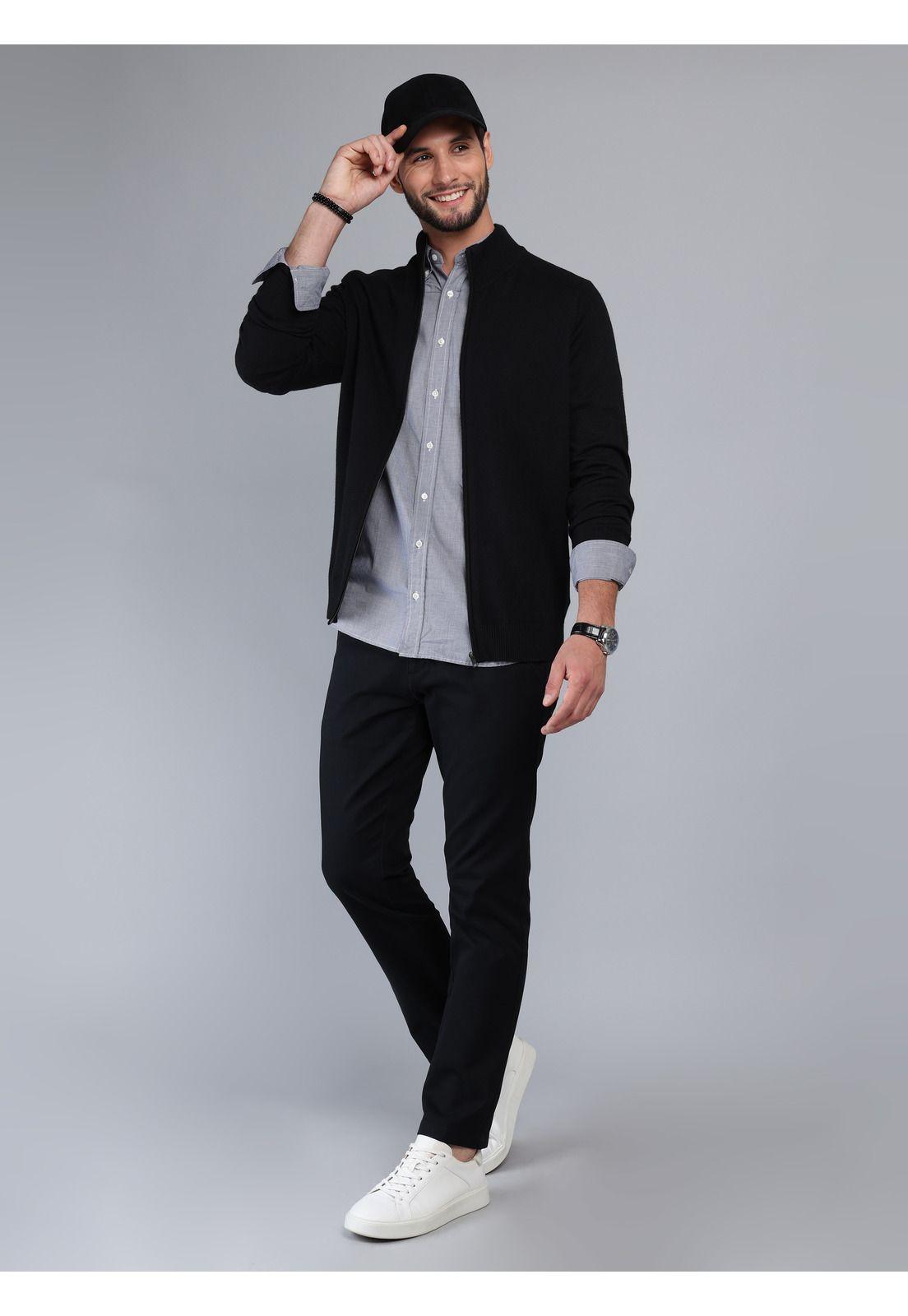 Sweater Cuello Alto Regular Fit Negro Arrow SW33004NE-3