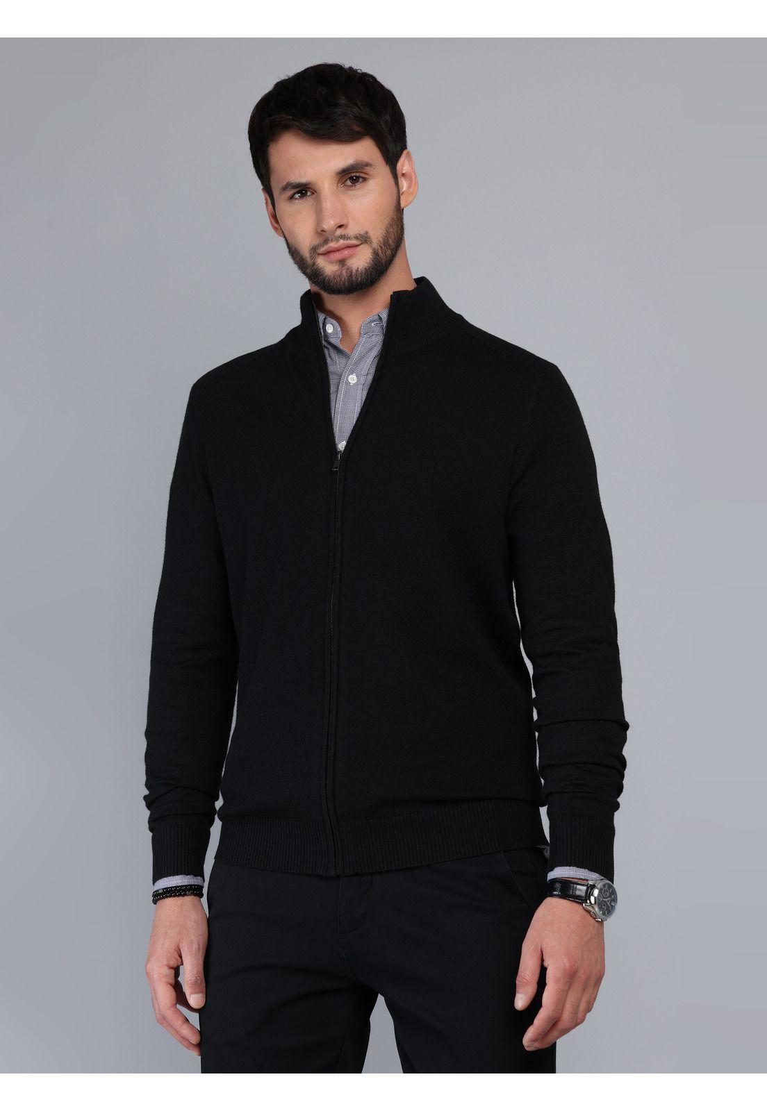 Sweater Cuello Alto Regular Fit Negro Arrow SW33004NE-6