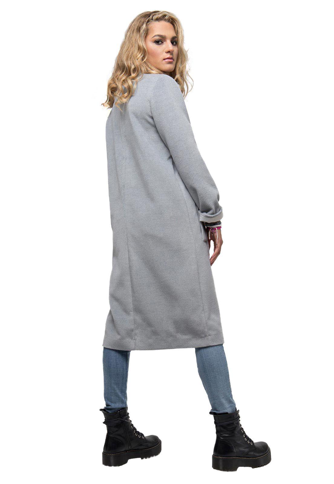 Abrigo Largo Recto Gris Soviet-3