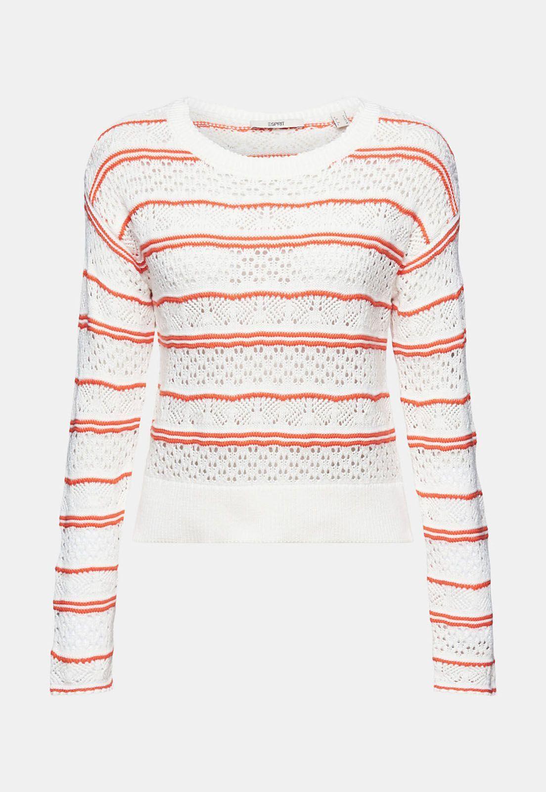 Sweater Texturizado A Rayas Mujer Esprit Azul marino-3